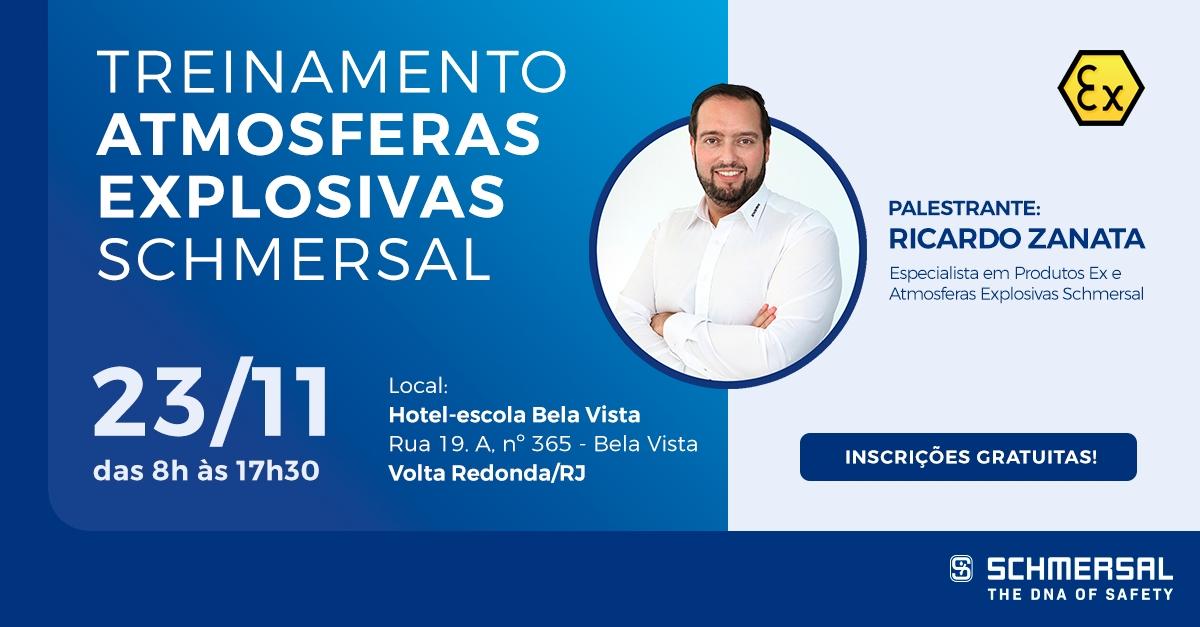 Schmersal promove treinamento gratuito sobre atmosferas explosivas Ex em Volta Redonda