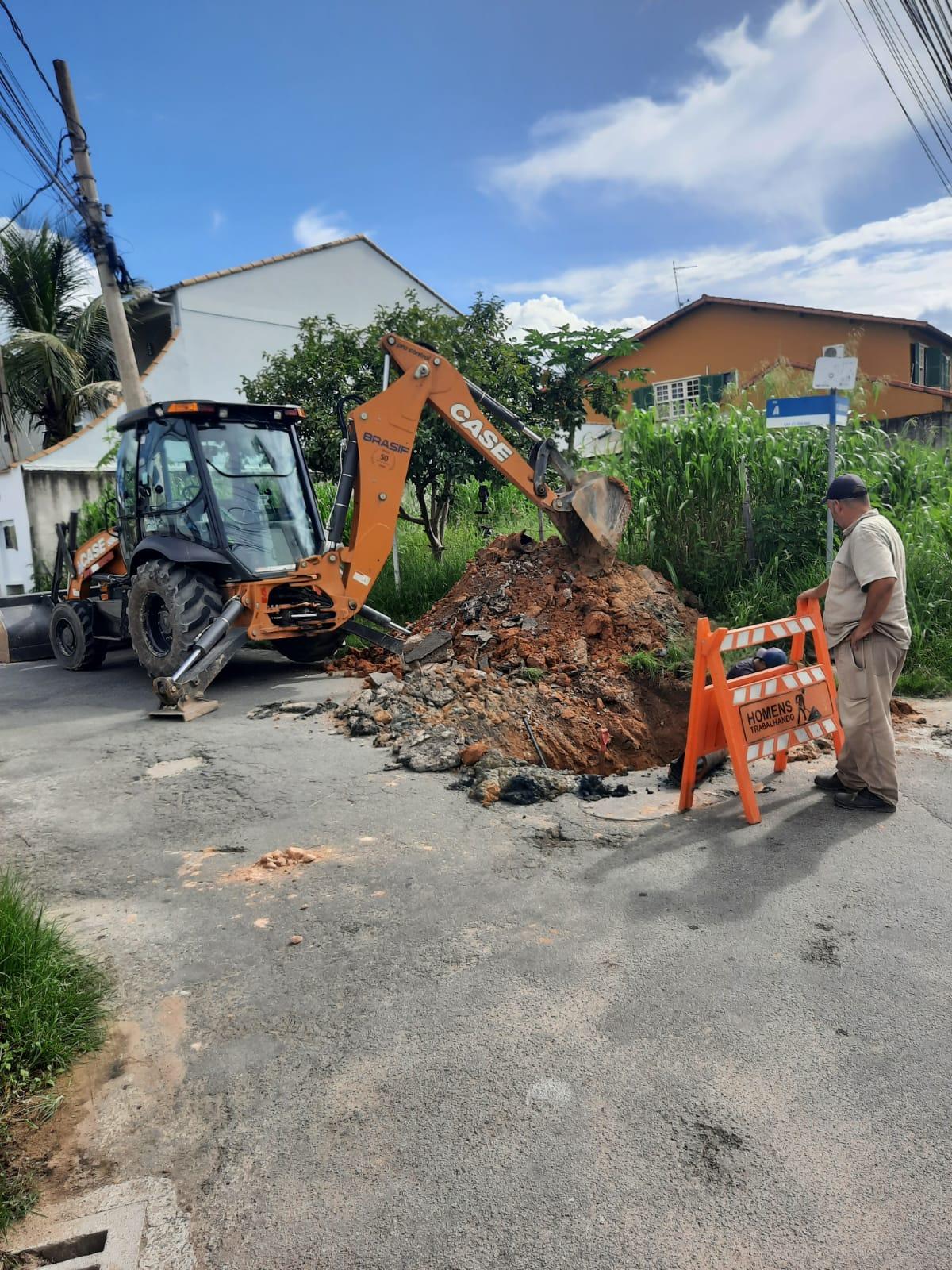 Saae-VR repara rede de esgoto no Jardim Belvedere