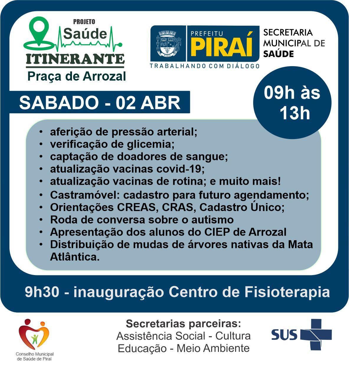 Piraí promove primeira edição da saúde itinerante em Arrozal
